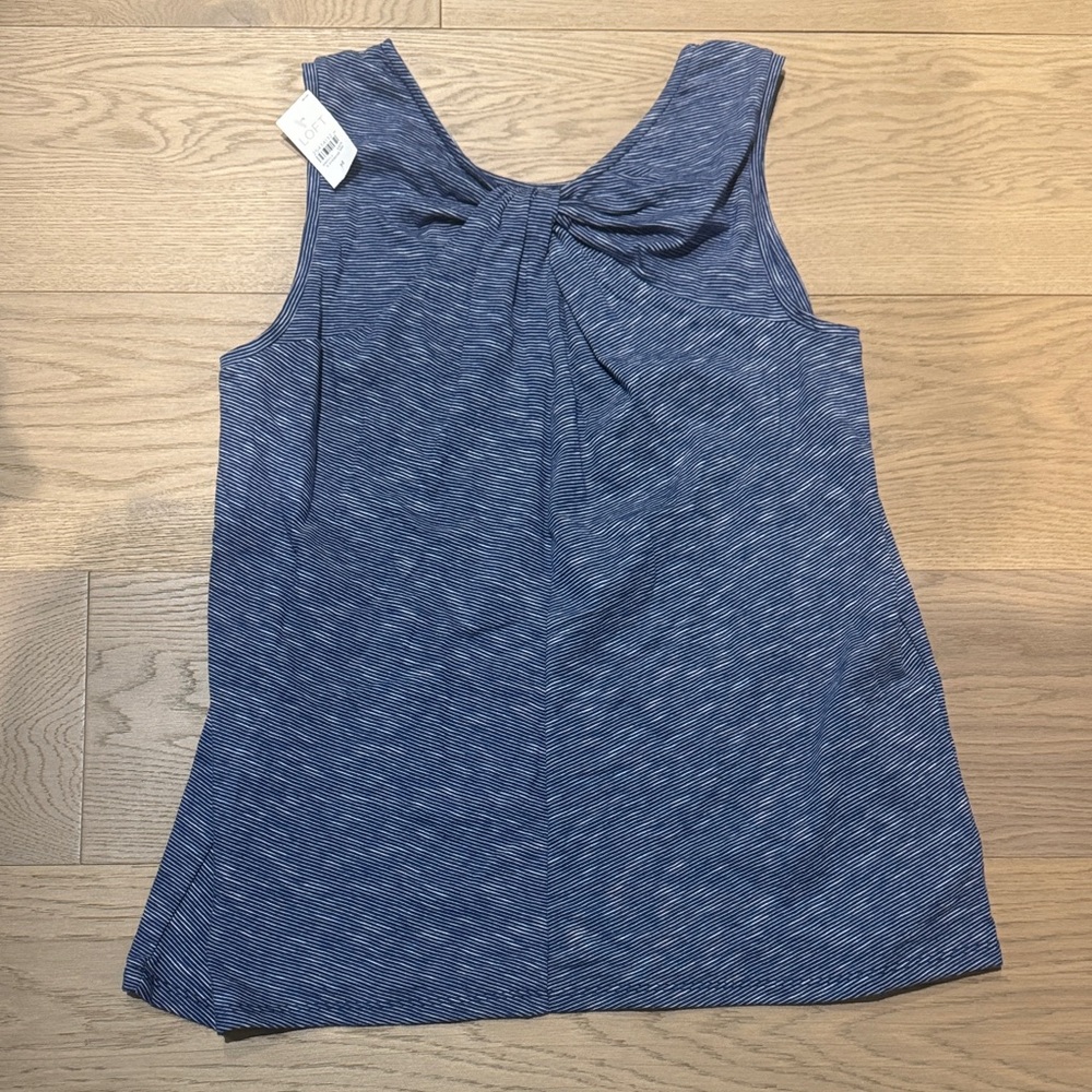 LOFT Blue Textured Sleeveless Top